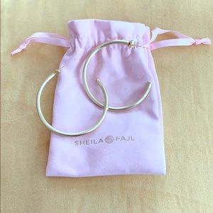 Sheila Fajl large hoops brushed gold